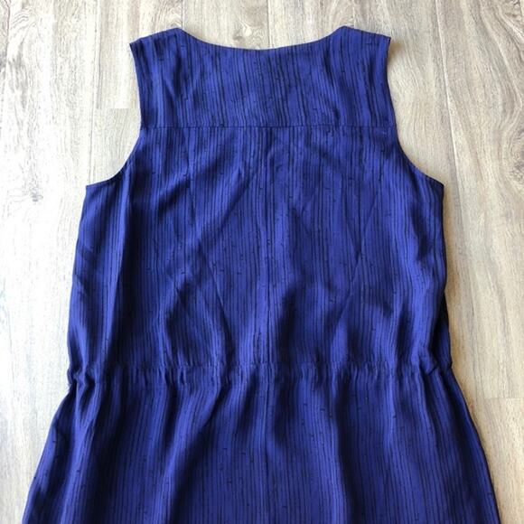 NWT Eileen Fisher XL Shima Printed Silk Crepe Scoop Neck Blouson Dress - Picture 7 of 9